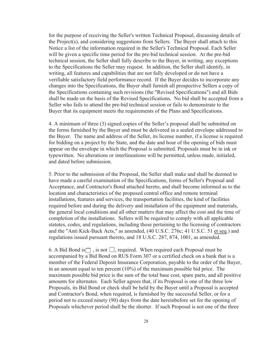 RUS Contract Form 395 Equipment Contract, Page 31