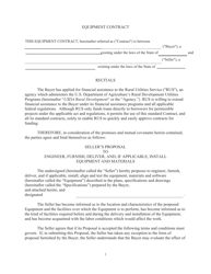 RUS Contract Form 395 Equipment Contract, Page 3