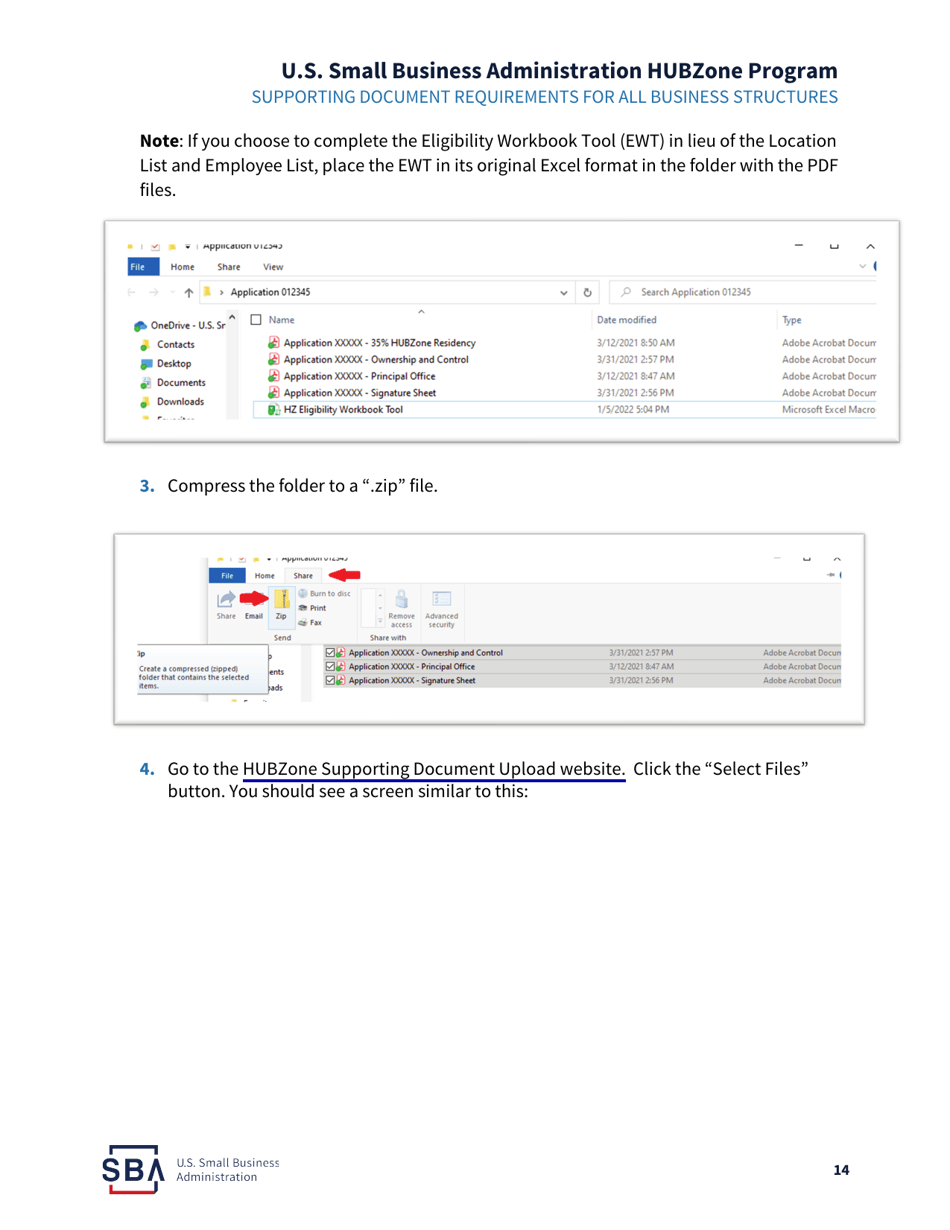 HUBZone Program Required Supporting Documents Checklist, Page 15