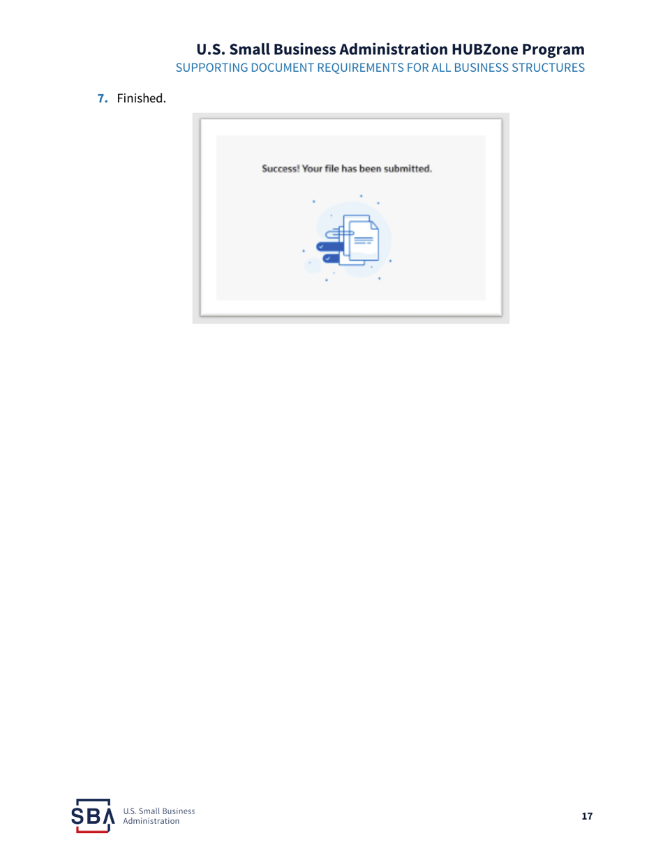 HUBZone Program Required Supporting Documents Checklist, Page 18
