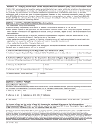 Form CMS-10114 National Provider Identifier (Npi) Application/Update Form, Page 5
