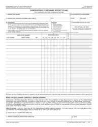 Form CMS-209 Laboratory Personnel Report (Clia)
