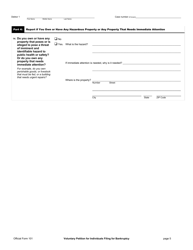 Official Form 101 Voluntary Petition for Individuals Filing for Bankruptcy, Page 5