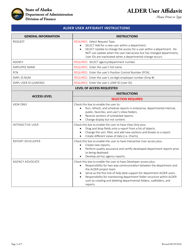 Alder User Affidavit - Alaska, Page 3