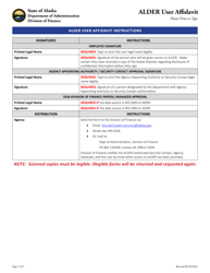 Alder User Affidavit - Alaska, Page 5