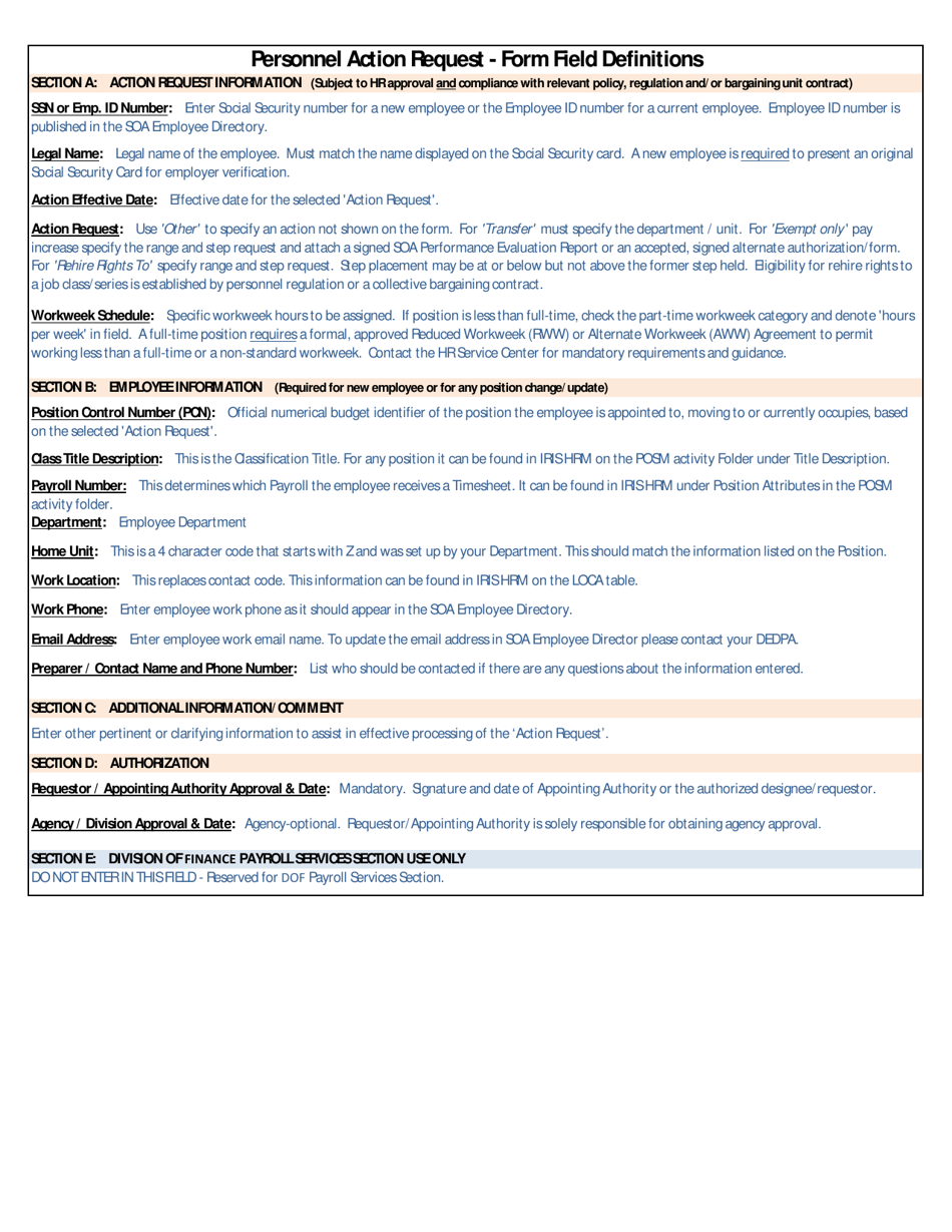 Personnel Action Request - Alaska, Page 2