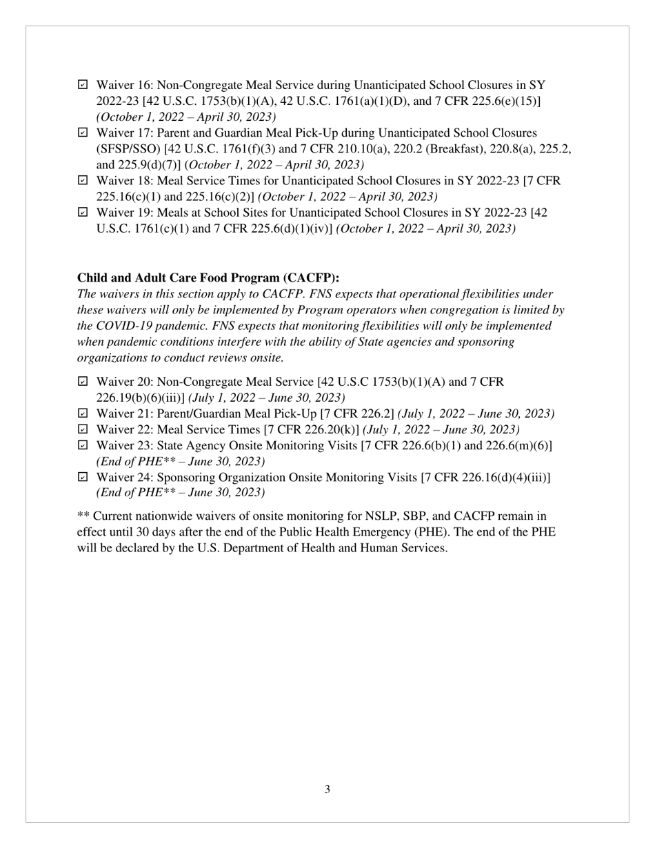 Child Nutrition Program State Waiver Request - Alaska, Page 6