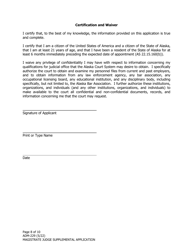 Form ADM-229 Magistrate Judge Supplemental Application - Alaska, Page 8