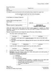 Form CIV-692 Child&#039;s Change of Name Packet - Alaska, Page 2