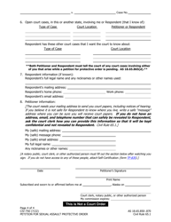 Form CIV-750 Petition for Sexual Assault Protective Order - Alaska, Page 4
