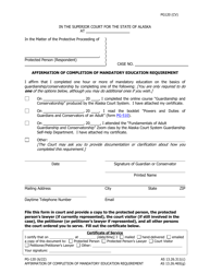 Document preview: Form PG-120 Affirmation of Completion of Mandatory Education Requirement - Alaska