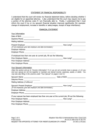 Form P-910 Request for Appointed Attorney for Parent/Guardian of a Minor - Alaska, Page 2