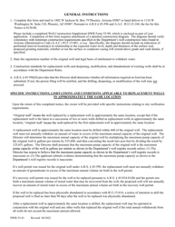 Document preview: Instructions for Form DWR55-41 Notice of Intention to Deepen or Modify an Existing Non-exempt Well or Construct a Replacement Non-exempt Well at Approximately the Same Location in an Active Management Area - Arizona