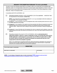 Form DWR55-40A Exempt Well Certification of Compliance With a.r.s. 45-454(C) or Request for Exemption Pursuant to a.r.s. 45-454(D) - Arizona, Page 2