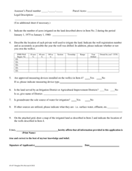 Form 45-437 Application for Notice of Authority to Irrigate Land in an Irrigation Non-expansion Area Pursuant to a.r.s. 45-437 - Douglas Irrigation Non-expansion Area (Ina) - Arizona, Page 2