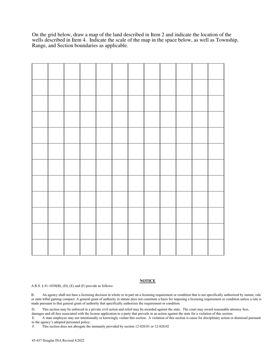 Form 45-437 Application for Notice of Authority to Irrigate Land in an Irrigation Non-expansion Area Pursuant to a.r.s. 45-437 - Douglas Irrigation Non-expansion Area (Ina) - Arizona, Page 3