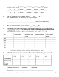 Form 476-01 Late Application for a Irrigation Grandfathered Right - Arizona, Page 2