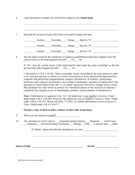 Form DWR469 Application to Retire an Irrigation Grandfathered Right for a Type 1 Non-irrigation Grandfathered Right Pursuant to a.r.s 45-469 - Arizona, Page 2