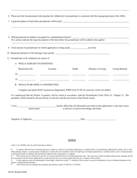 Form 45-519 Application for Permit to Withdraw Groundwater for Drainage Purposes Within an Active Management Area (A.r.s. 45-519) - Arizona, Page 2