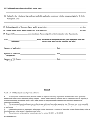 Form DWR45-516 Application for Permit to Withdraw Poor Quality Groundwater Within an Active Management Area (A.r.s. 45-516) - Arizona, Page 3