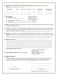 Statement of Claimant Form for Irrigation Use - Little Colorado River Watershed Adjudication - Arizona, Page 2