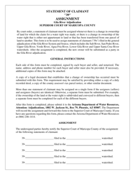 Statement of Claimant Assignment - Gila River Adjudication - Arizona