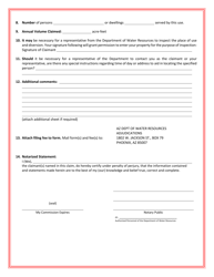 Statement of Claimant Form for Domestic Use - Amendment - Arizona, Page 2