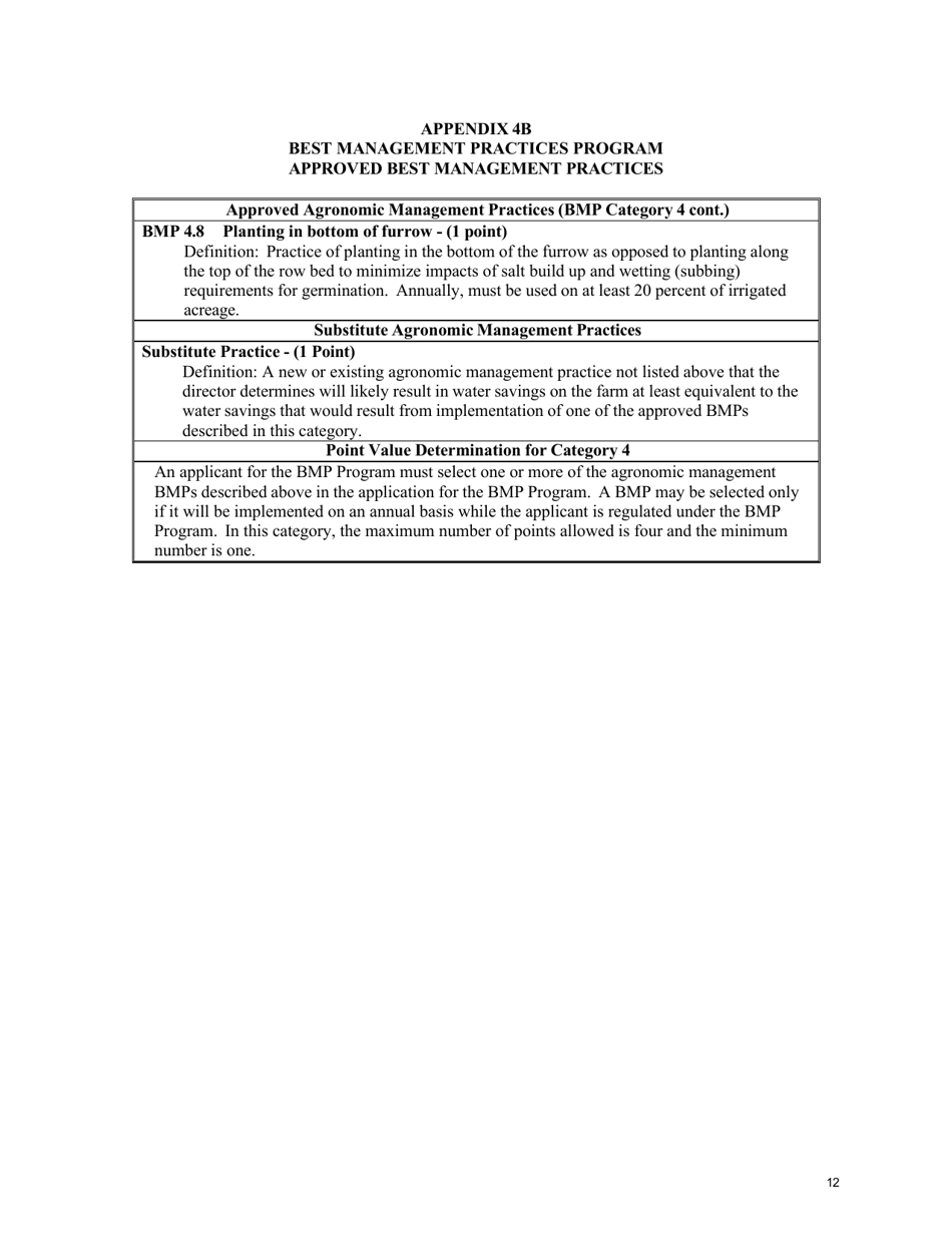 Form BMP AP-1 Phoenix, Pinal and Santa Cruz Amas - Application to Enroll in the Fourth Management Plan Agricultural Best Management Practices (Bmp) Program - Arizona, Page 11