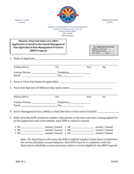 Form BMP AP-1 Phoenix, Pinal and Santa Cruz Amas - Application to Enroll in the Fourth Management Plan Agricultural Best Management Practices (Bmp) Program - Arizona, Page 3