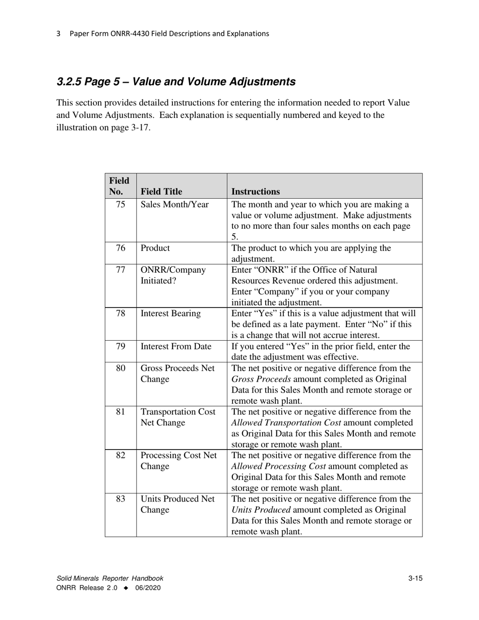 Form ONRR-4430 Solid Minerals Reporter Handbook, Page 15