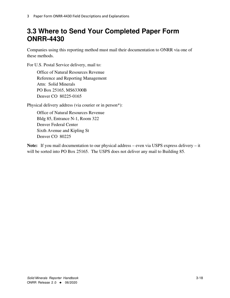 Form ONRR-4430 Solid Minerals Reporter Handbook, Page 18