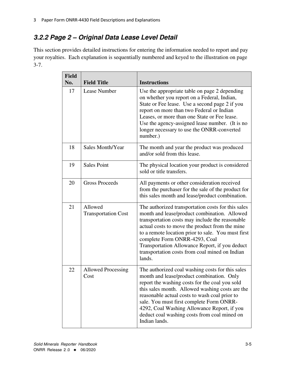 Form ONRR-4430 Solid Minerals Reporter Handbook, Page 5