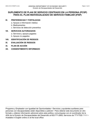 Document preview: Formulario DDD-2121A-S Suplemento De Plan De Servicio Centrado En La Persona (Pcsp) Para El Plan Individualizado De Servicio Familiar (Ifsp) - Arizona (Spanish)