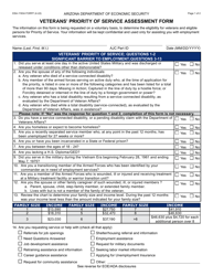 Form ESA-1193A Veterans&#039; Priority of Service Assessment Form - Arizona