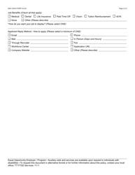 Form ESA-1303A Job Order - Arizona, Page 2