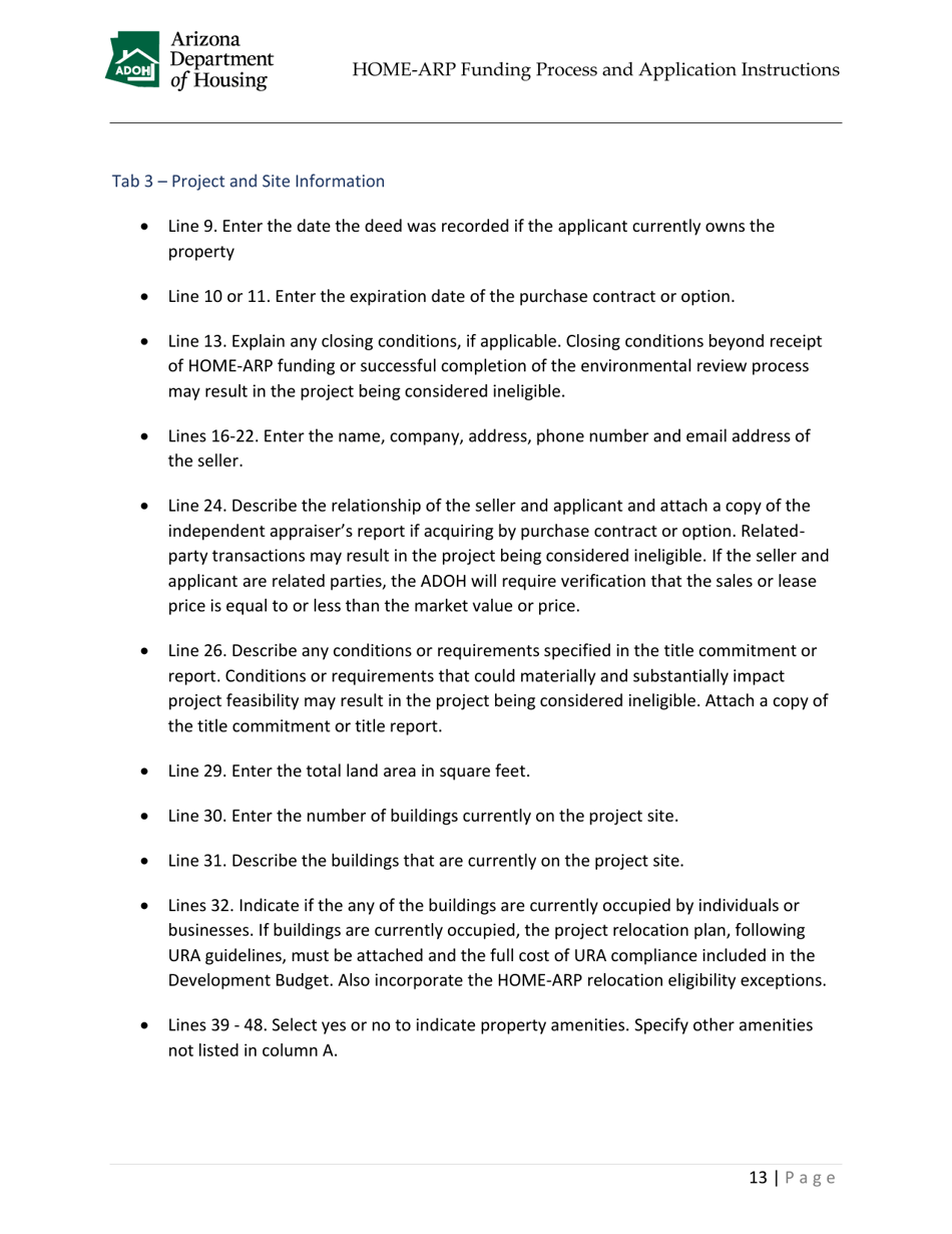 Home-Arp Funding Process and Application Instructions - Arizona, Page 16