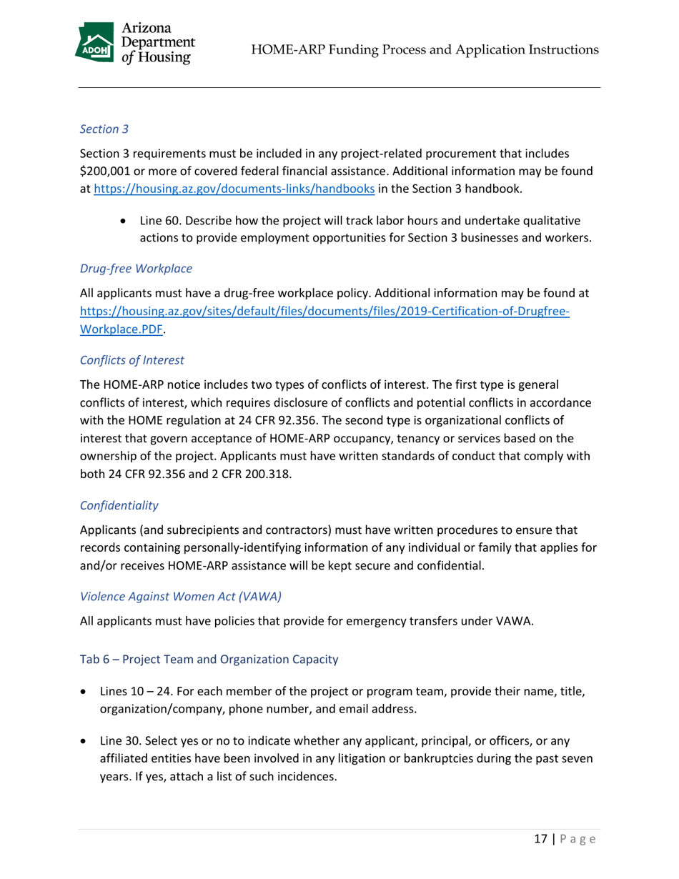 Home-Arp Funding Process and Application Instructions - Arizona, Page 20