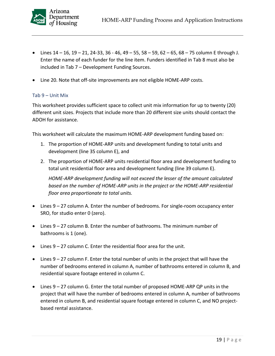 Home-Arp Funding Process and Application Instructions - Arizona, Page 22