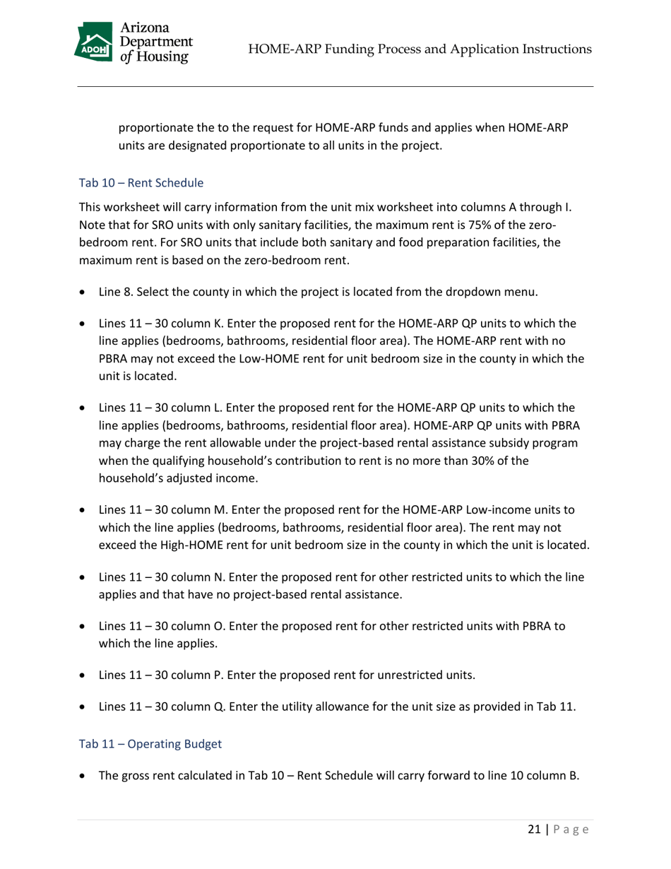 Home-Arp Funding Process and Application Instructions - Arizona, Page 24