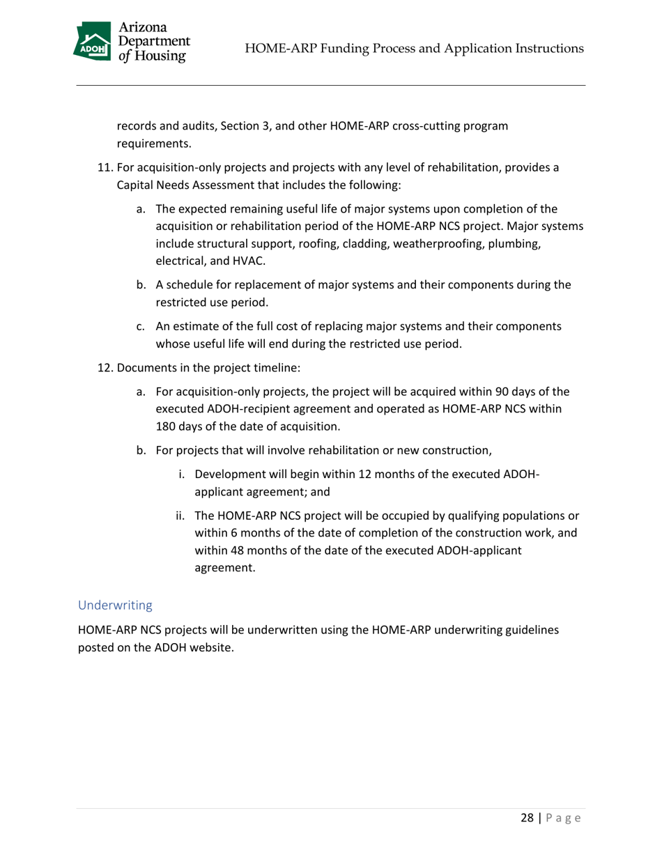 Home-Arp Funding Process and Application Instructions - Arizona, Page 31