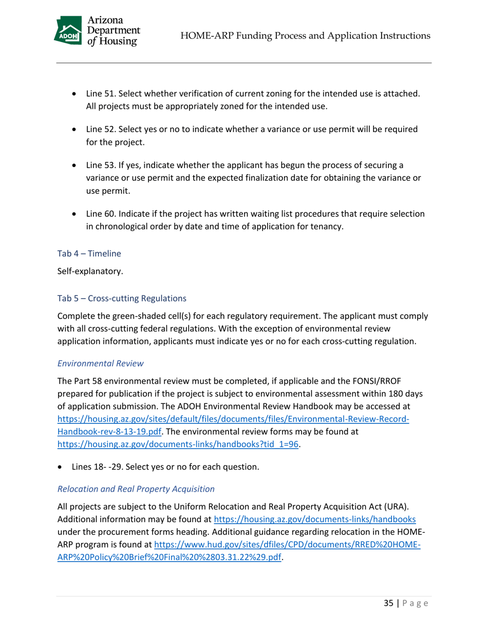 Home-Arp Funding Process and Application Instructions - Arizona, Page 38