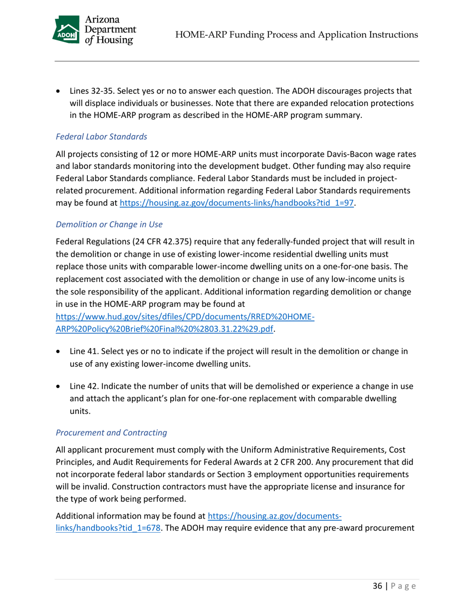 Home-Arp Funding Process and Application Instructions - Arizona, Page 39