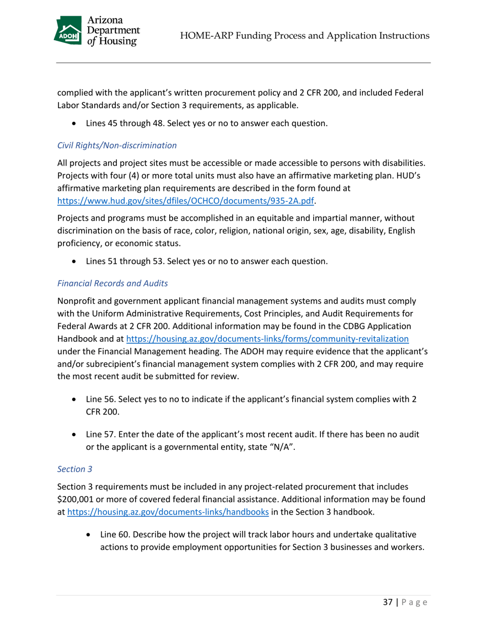 Home-Arp Funding Process and Application Instructions - Arizona, Page 40