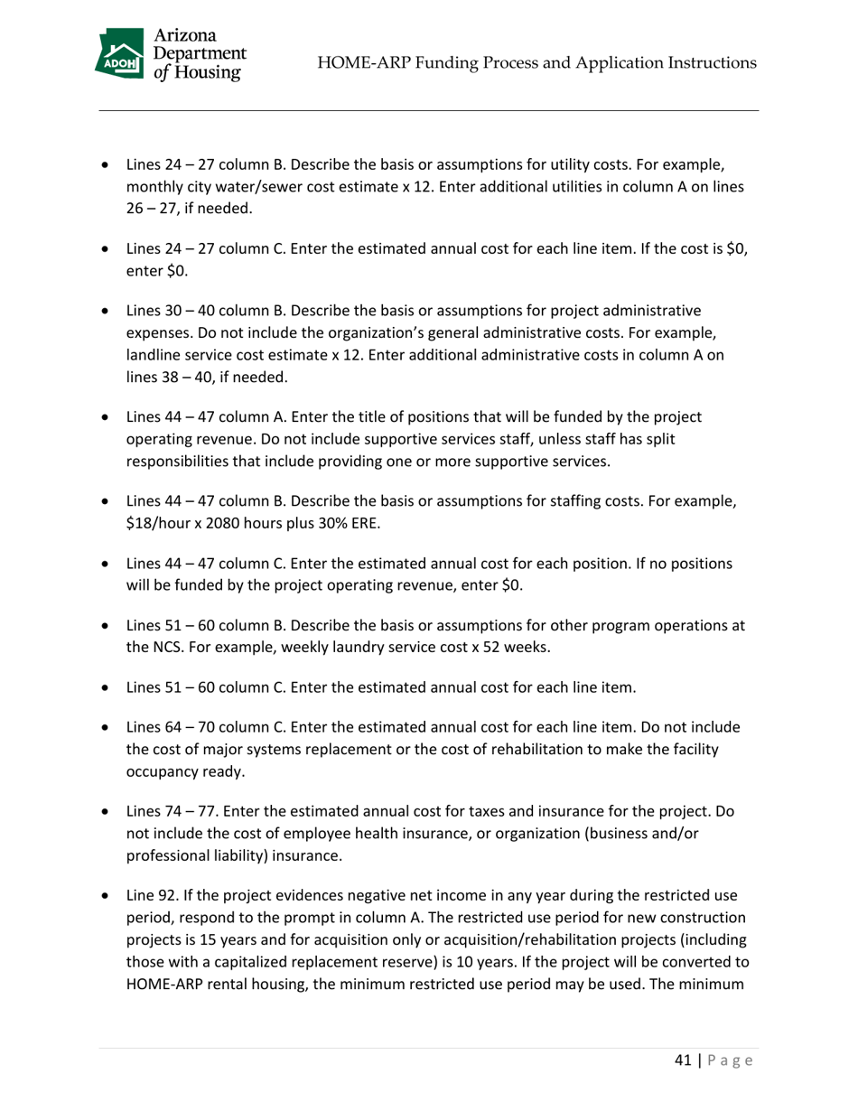 Home-Arp Funding Process and Application Instructions - Arizona, Page 44