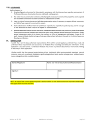 Arkansas Natural Resources Commission Funding Application - Arkansas, Page 5