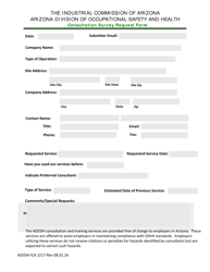 Document preview: Form ADOSH ICA2217 Consultation Survey Request Form - Arizona