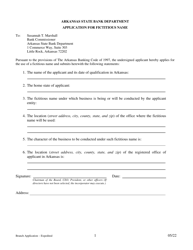 Application for Branch Bank - Expedited - Arkansas, Page 11