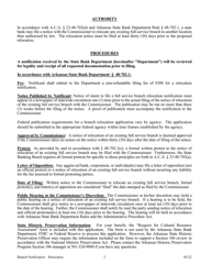 Notification for Relocation of a Branch Bank - Arkansas, Page 2