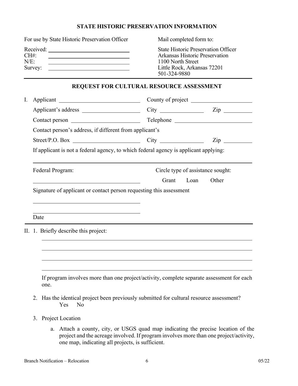 Notification for Relocation of a Branch Bank - Arkansas, Page 6