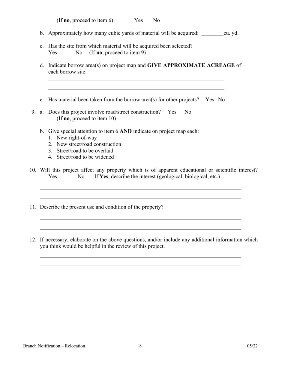 Notification for Relocation of a Branch Bank - Arkansas, Page 8